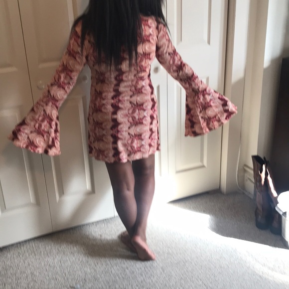 Free People Mini Bell Sleeve Dress Size 2 - Picture 2 of 7